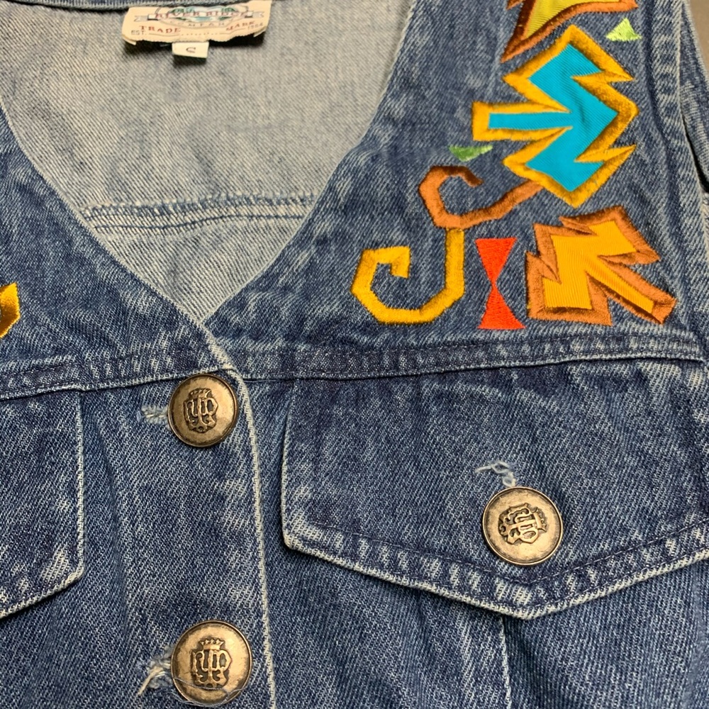 Denim Embroidered Jacket - Picture 2 of 3